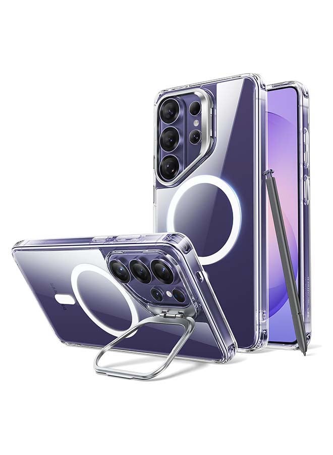 ESR S26 Ultra - HaloLock Classic Hybrid Stash Stand Case – MagSafe Compatible, Shockproof Drop Protection Cover - Clear - Image 1