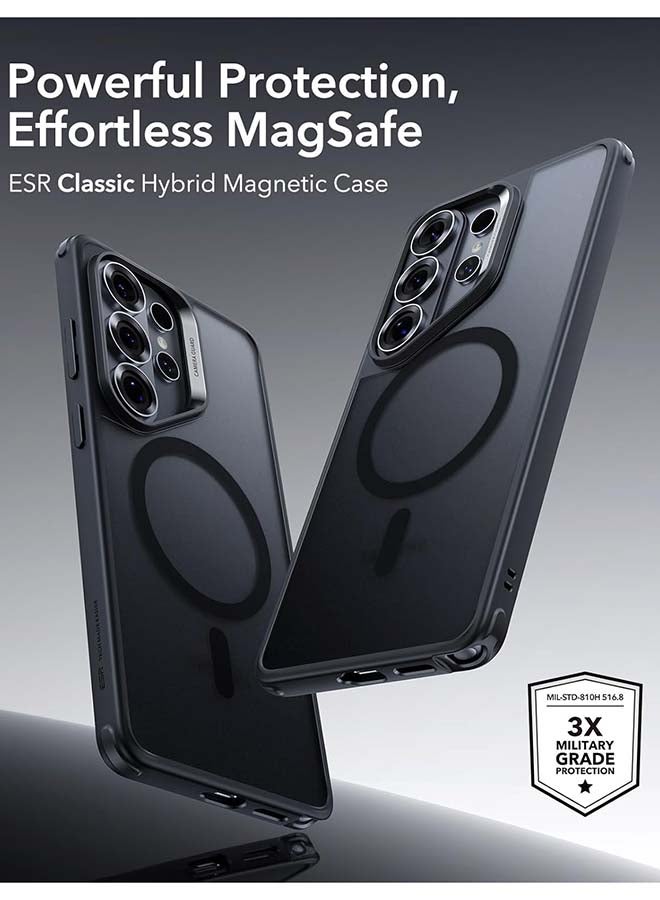 ESR S26 Ultra - HaloLock Classic Hybrid Magnetic Case – MagSafe Compatible Shockproof Drop Protection Cover - Frosted Black - Image 2