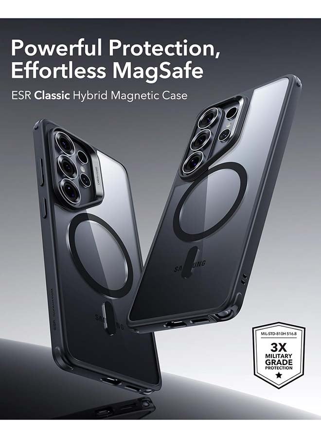 ESR S26 Ultra - HaloLock Classic Hybrid Magnetic Case – MagSafe Compatible Shockproof Drop Protection Cover - Clear Black - Image 2