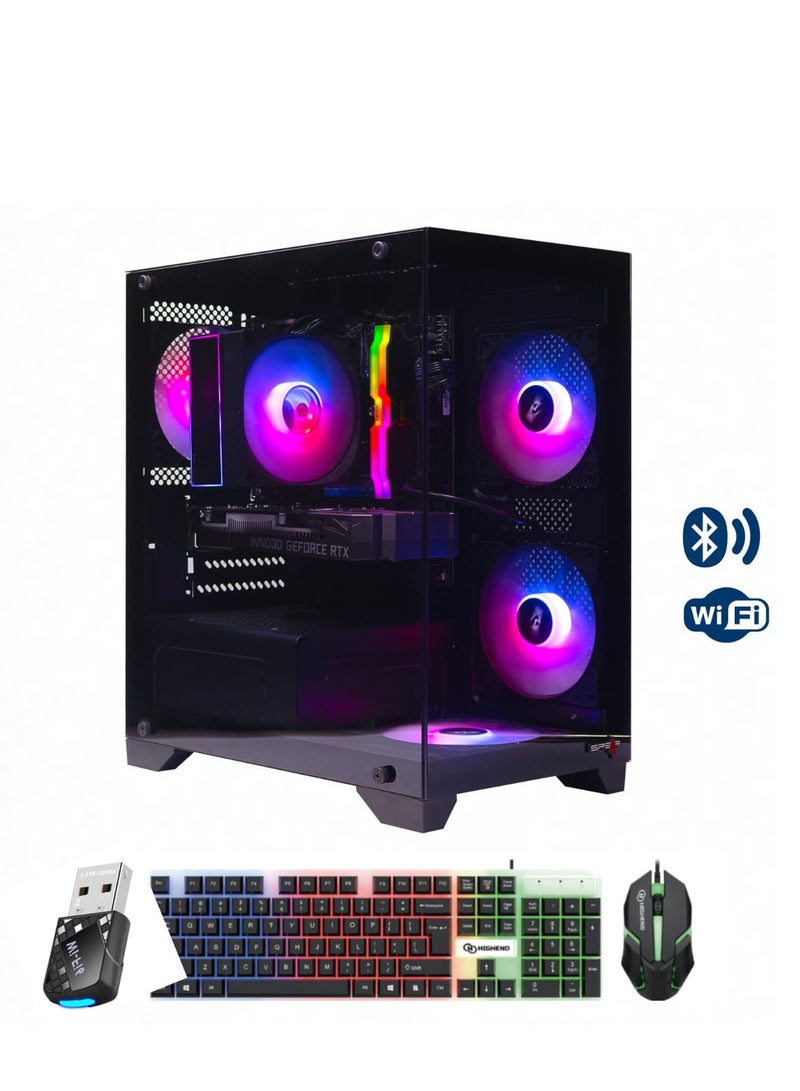 Spear Pc Gaming Pro Intel Core i5-14400F Processor/32GB RAM DDR5/1TB SSD/8GB Nvidia Geforce RTX 3050 Graphics/Windows 11 Pro/ Black - Image 1