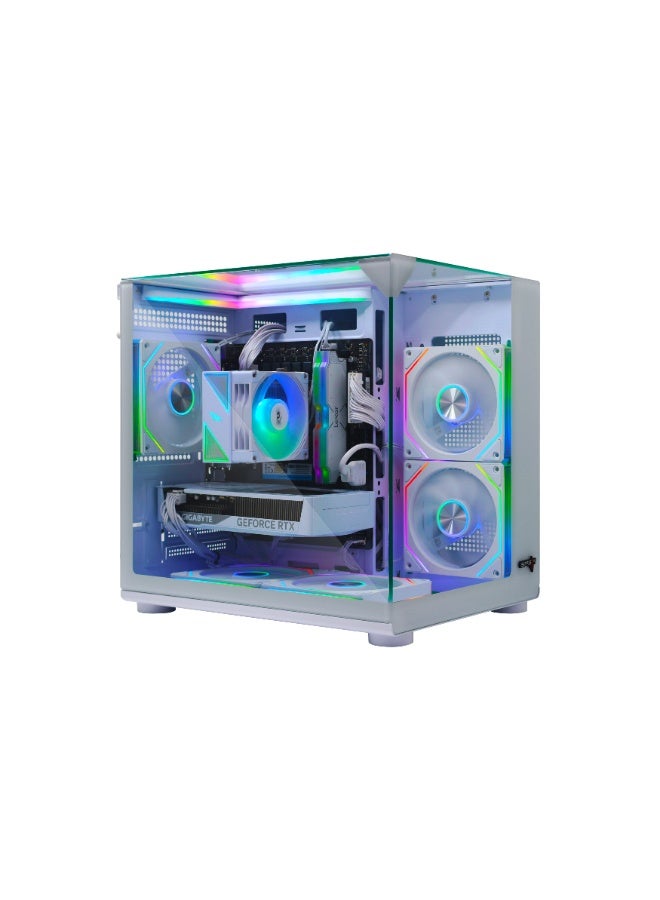 ٍسبير بي سي كمبيوتر ألعاب بمعالج Intel Core i5-14400F / ذاكرة وصول عشوائي 16 جيجابايت DDR5 / قرص صلب SSD بسعة 1 تيرابايت / بطاقة رسومات Nvidia GeForce RTX 5060 Ti بسعة 8 جيجابايت / نظام التشغيل Windows 11 Pro / أبيض - Image 1