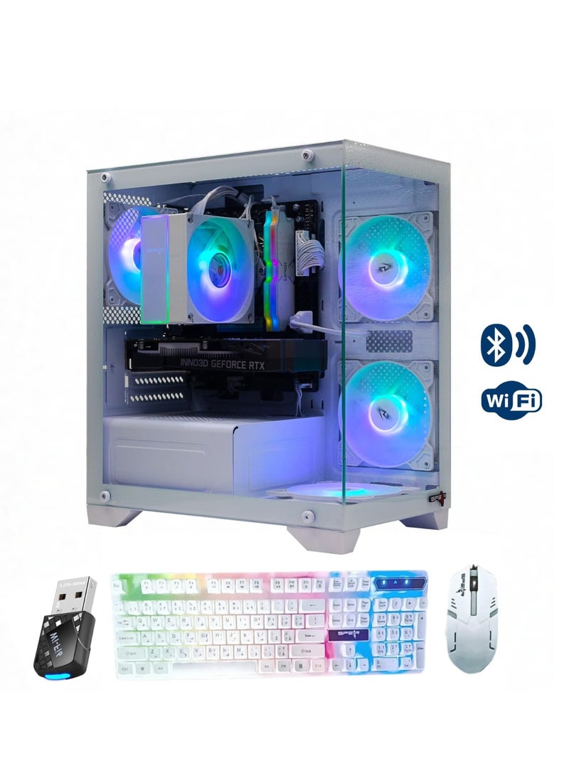 ٍسبير بي سي جهاز ألعاب احترافي بمعالج Intel Core i5-14400F / ذاكرة وصول عشوائي 32 جيجابايت DDR5 / قرص صلب SSD بسعة 1 تيرابايت / بطاقة رسومات Nvidia GeForce RTX 3050 بسعة 8 جيجابايت / نظام التشغيل Windows 11 Pro / لون أبيض - Image 1