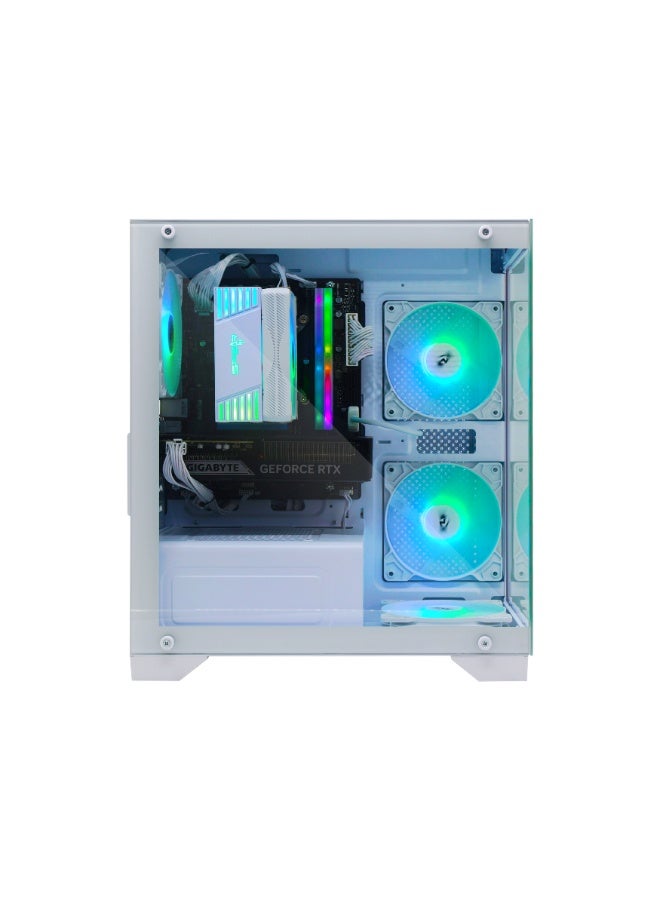 ٍسبير بي سي كمبيوتر ألعاب بمعالج Intel Core i5-14400F / ذاكرة وصول عشوائي 16 جيجابايت DDR5 / قرص صلب SSD بسعة 1 تيرابايت / بطاقة رسومات Nvidia GeForce RTX 5060 Ti بسعة 8 جيجابايت / نظام التشغيل Windows 11 Pro / أبيض - Image 2