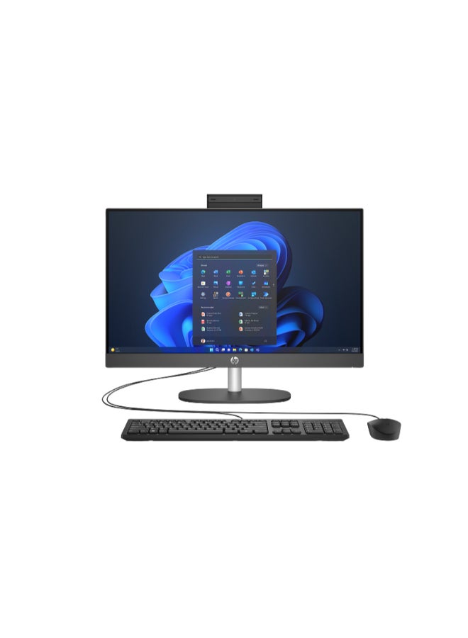 HP ProOne 245 G10 (Upgraded Version) AIO With 23.8-inch Full HD (1920x1080) Display IPS, AMD Ryzen 5-7520U Processor/8GB RAM DDR5/512GB SSD/Windows 11 Pro/ English/Arabic Black - Image 1