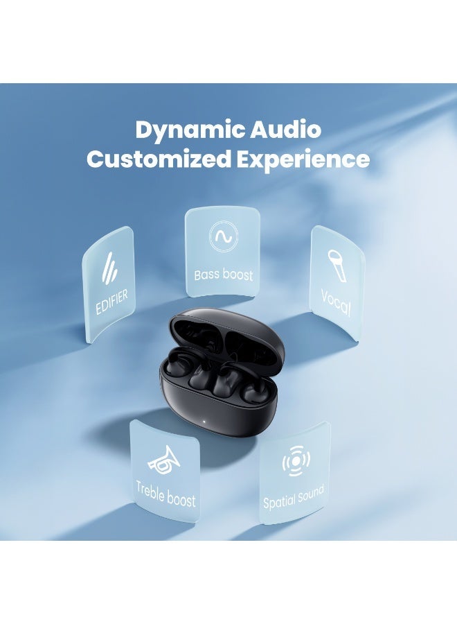 اديفير سماعات أذن لاسلكية حقيقية Comfo Q مفتوحة، بلوتوث 5.4، 32 ساعة وقت تشغيل، مقاومة للماء IP56، سوداء - Image 3