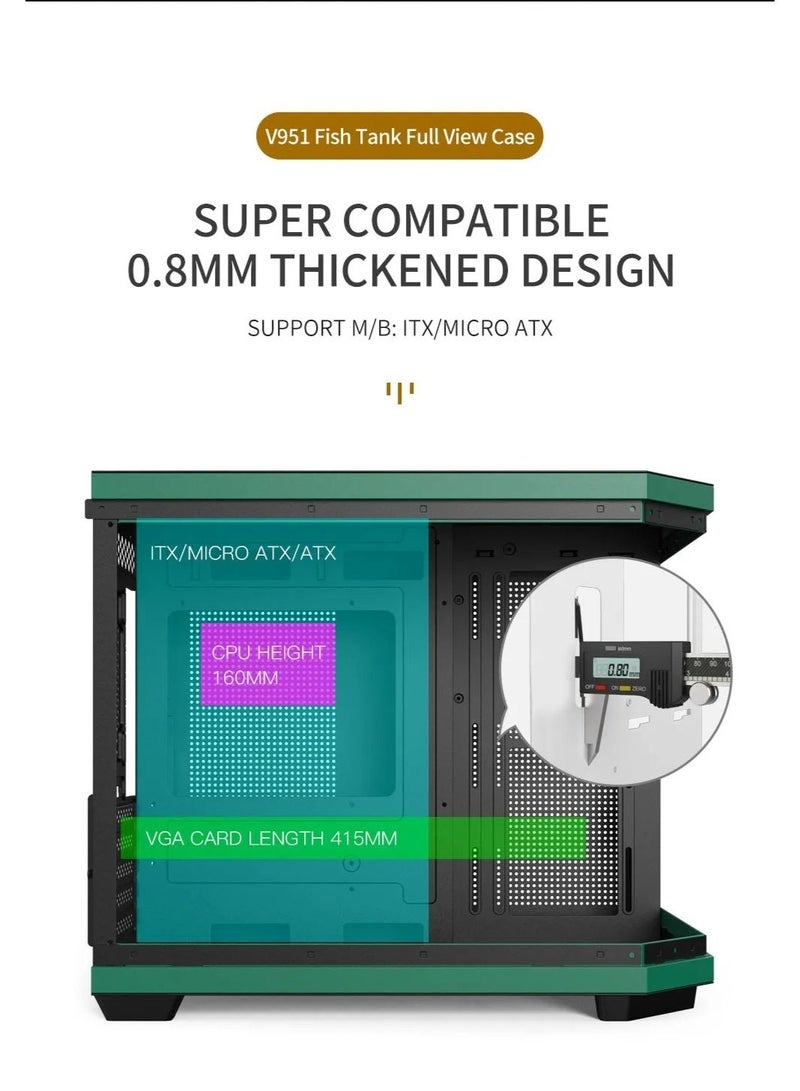 Acer V951 Gaming Case – Mid Tower with Advanced Cooling Support black - Image 5