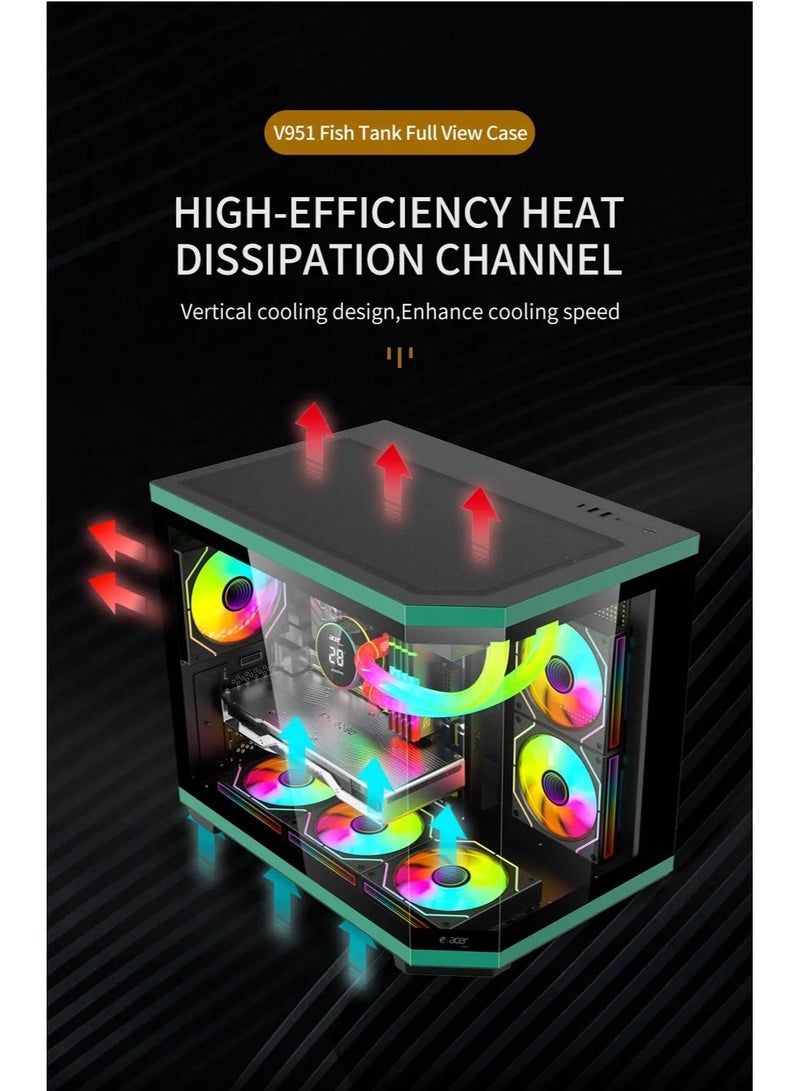 Acer V951 Gaming Case – Mid Tower with Advanced Cooling Support black - Image 4