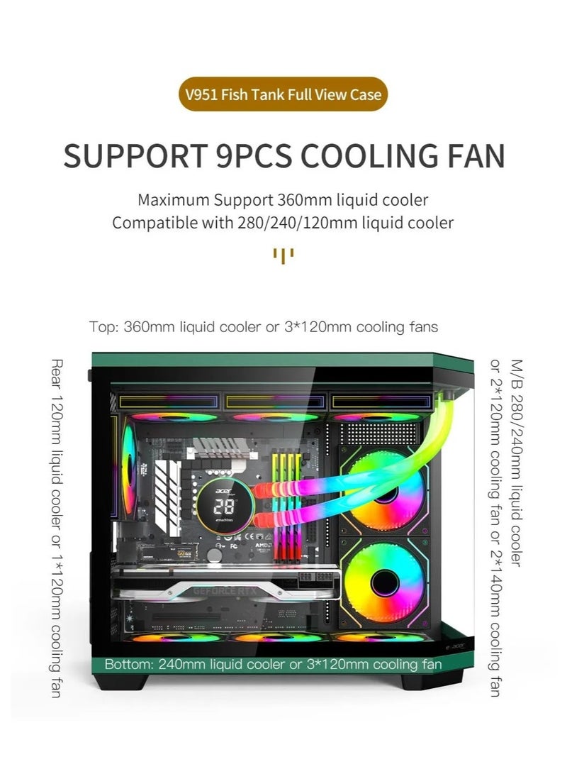 Acer V951 Gaming Case – Mid Tower with Advanced Cooling Support black - Image 3