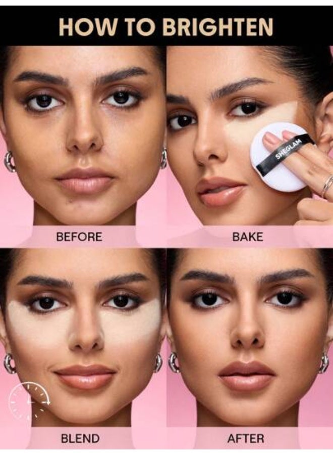 SHEGLAM Baked Glow Setting Powder- Banana - Image 2