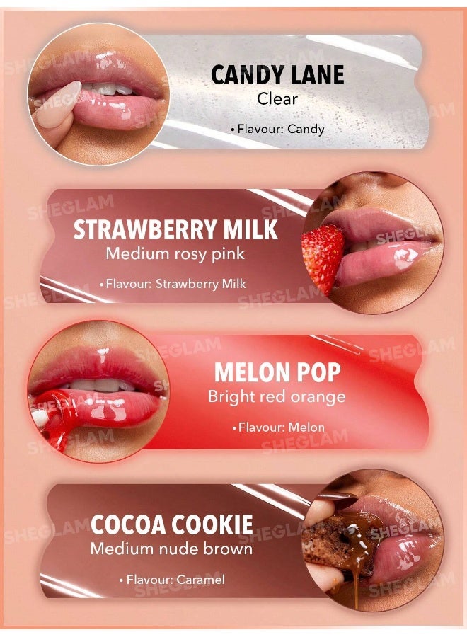شيجلام Crystal Glaze Moisturizing Lip Care- Strawberry Milk - Image 4