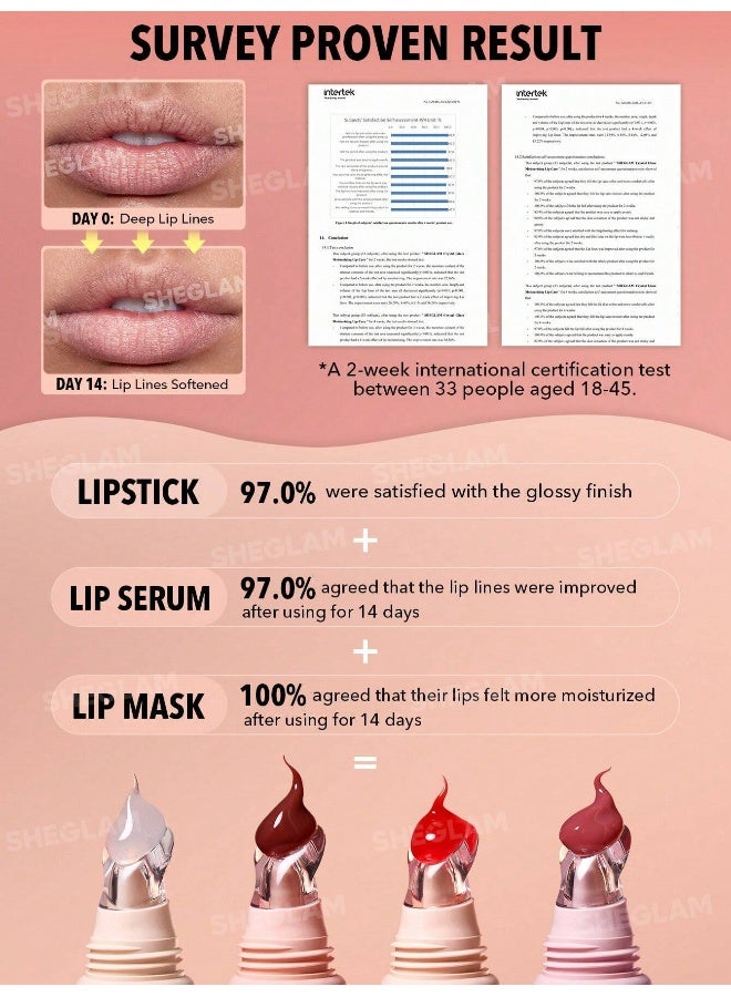 شيجلام Crystal Glaze Moisturizing Lip Care- Strawberry Milk - Image 3