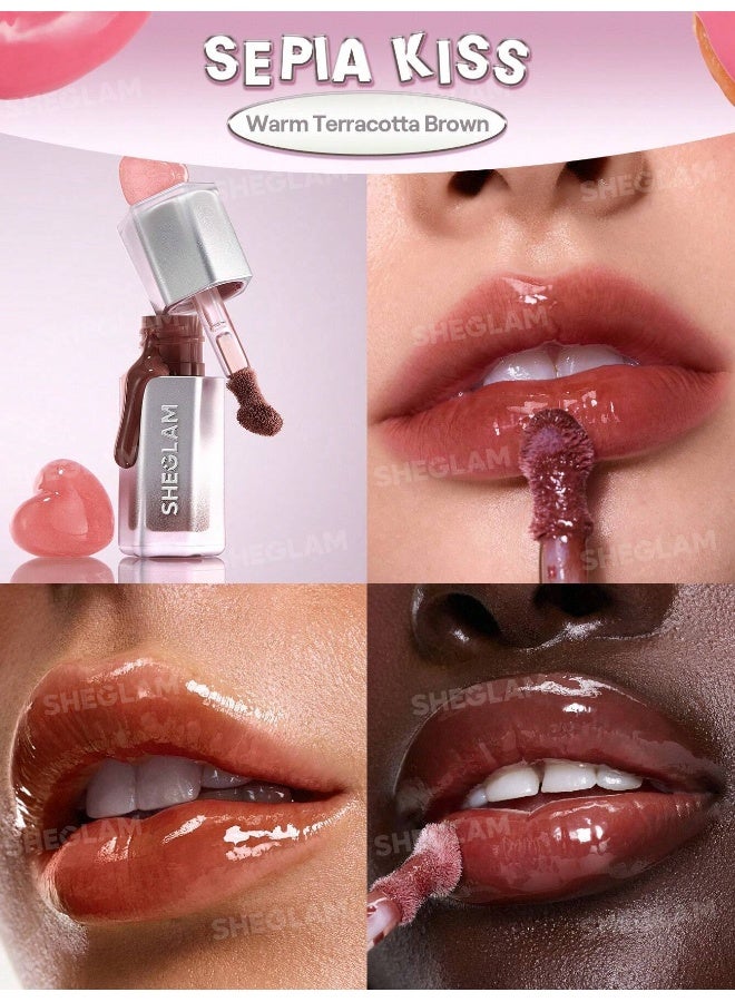 شيجلام Glass Lock Air Gloss- Sepia Kiss - Image 2