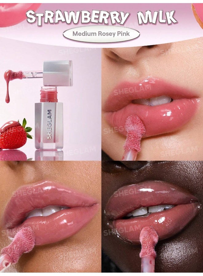 شيجلام Glass Lock Air Gloss- Strawberry Milk - Image 2