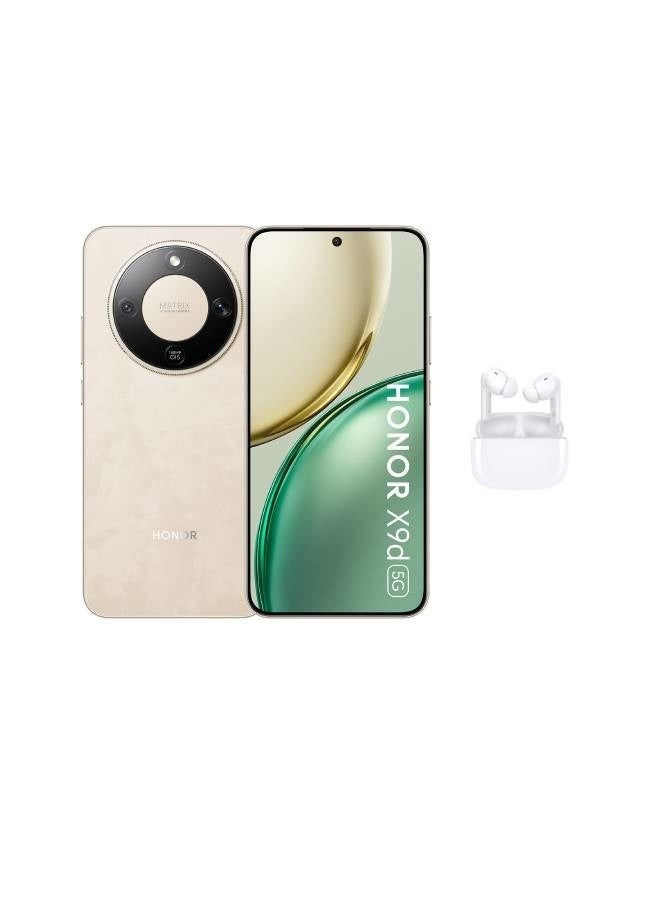 X9D Dual SIM Sunrise Gold 12GB RAM 256GB 5G With Free Honor X7 Lite Earbuds