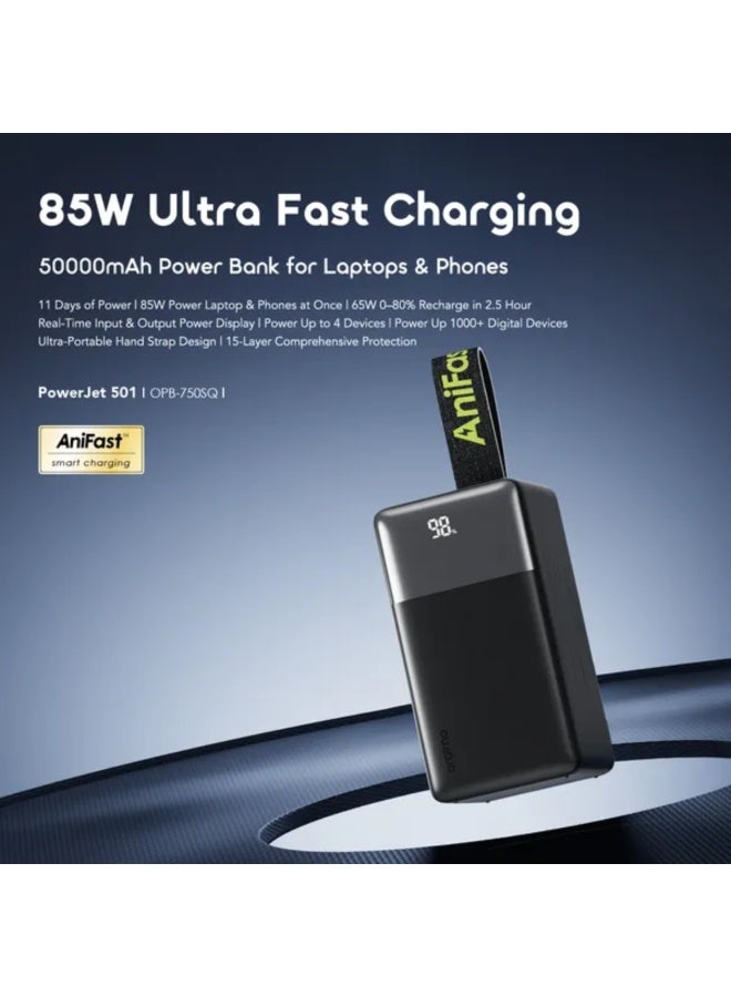 أورايمو ORAIMO 50000mAh 85w Powerbank - PowerJet 501 Black - Image 2