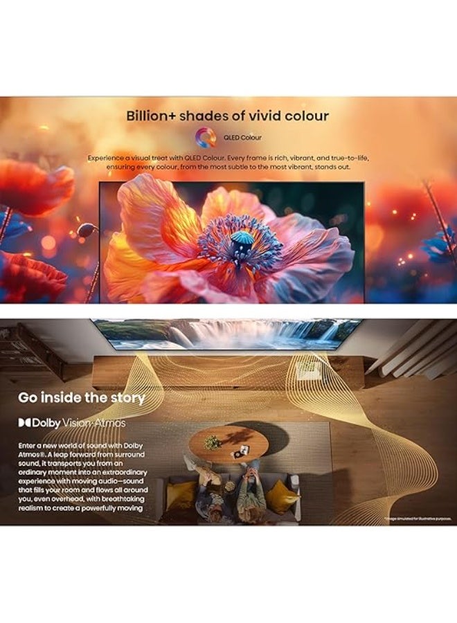 هايسنس تلفاز ذكي QLED 4K من هايسنس بحجم 55 بوصة، 60 هرتز، دولبي أتموس ورؤية، حركة سلسة بالذكاء الاصطناعي وترقية 4K، فيدا، تحكم صوتي. - Image 4