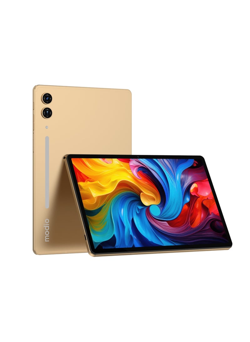 modio M45 10.1-Inch Display Android Tablet with 12GB RAM + 512GB ROM 10000 mAh Battery Keyboard and Mouse - Gold - Image 4