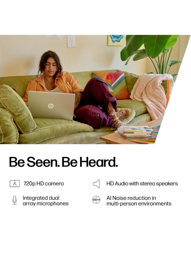 HP 15.6 Inch Laptop HD LED Display, Intel Core i3‑N305, 8GB RAM, 128GB UFS Storage, Intel UHD Graphics, Windows 11 Home English Natural Silver - Image 3