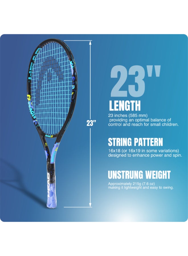 هيد Novak 23 Junior Tennis Racquet for Kids – Lightweight Youth Tennis Racket Inspired by Novak Djokovic, Pre-Strung Frame with Easy Power and Control for Beginner Players Ages 6–8 - Image 5