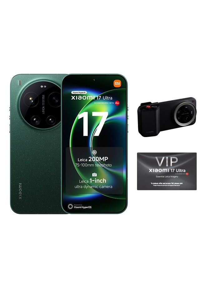 شاومي 17 Ultra Green Dual SIM 5G 16GB RAM 512GB  + Photography Kit Pro with 3-pin Adapter - Global Version - Image 1