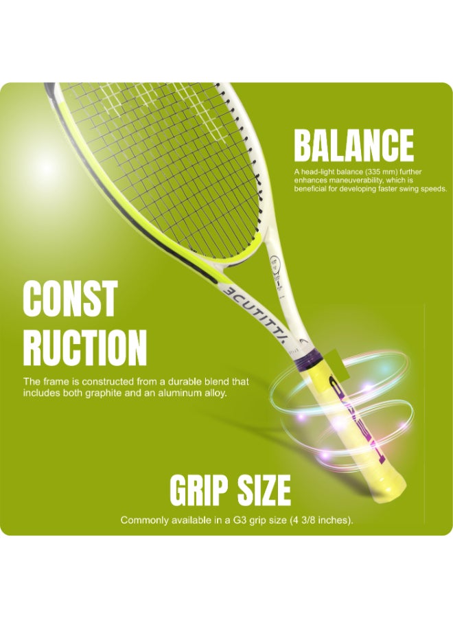 هيد MX Attitude Elite Tennis Racquet, Strung – Lightweight Performance Tennis Racket with Oversize Head, Pre-Strung Strings, Power and Control for Beginner to Intermediate Players - Image 5