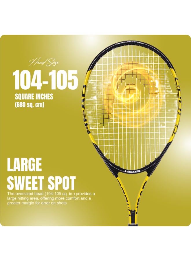 HEAD Graphite Ti.1000 Tennis Racquet – Lightweight Graphite Titanium Tennis Racket with Oversize Head, High Power and Control, Pre-Strung Frame for Beginner to Intermediate Players - Image 5