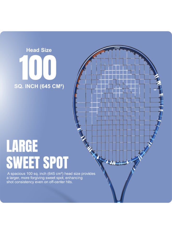 هيد مضرب تنس MX Spark Comp - بترولي، مضرب تنس مسبق الشد مع إطار خفيف الوزن، قوة وتحكم للاعبين المبتدئين إلى المتوسطين - Image 5