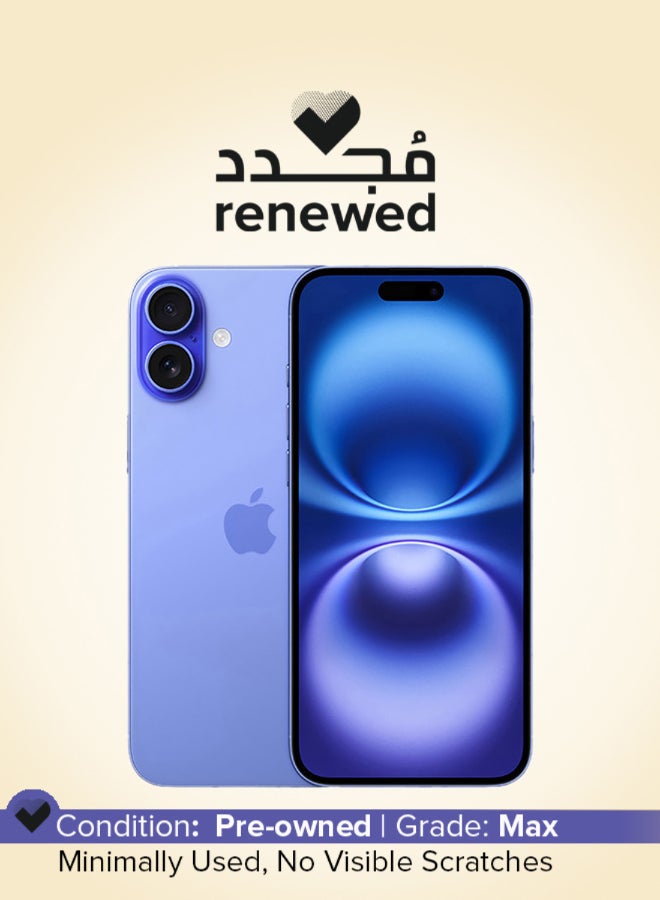 Apple Renewed - iPhone 16 256GB Ultramarine 5G With Facetime - Middle East Version - Image 1