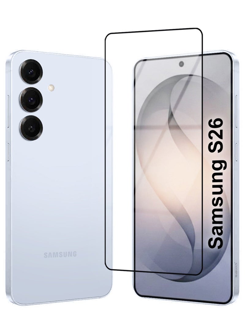 MARGOUN For Samsung Galaxy S26 Tempered Glass Screen Protector - Ultra Clear & Scratch Resistant - Bubble-Free Easy Installation- 3D Clear - Image 2