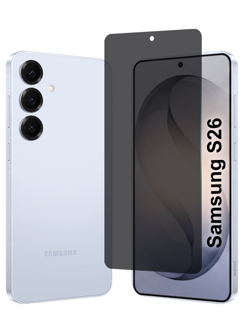 مارجون For Samsung Galaxy S26 Tempered Glass Screen Protector - Ultra Clear & Scratch Resistant - Bubble-Free Easy Installation - Privacy - Image 3