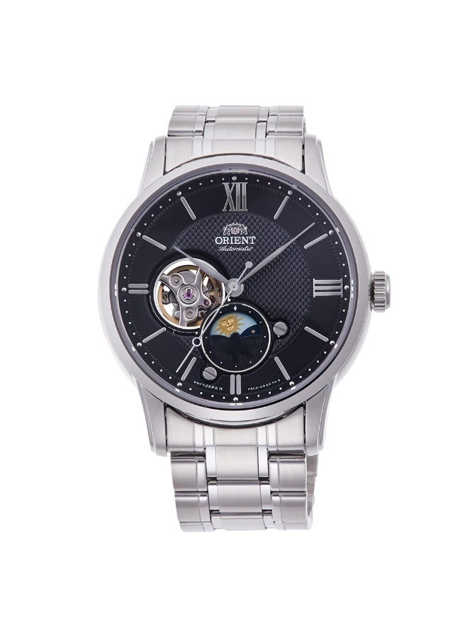 ORIENT Men's Orient Classic Sun and Moon Open Heart Automatic RA-AS0008B30B - Image 1