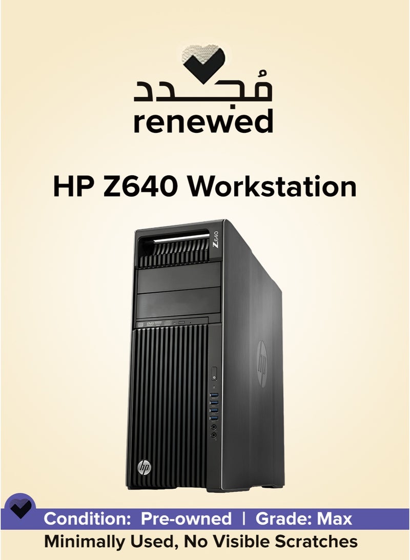 HP Renewed - HP Z640 High Tower , Single Processor Intel Xeon E5-1660 v4 , Ram 16GB DDR4 , 128GB SSD + 400GB HDD , Nvidia GeForce GT 1030 2GB Black - Image 1