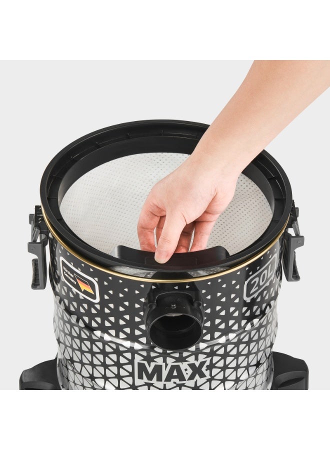 KARCHER DVAC 1800 Dry Vacuum Cleaner – 1800W Powerful Suction, 20 L Large Dust Tank, Adjustable Suction & Blower Function, Long Cable & Multifunction Nozzles - 20 L 1800 W 1.723-974.0 black - Image 4