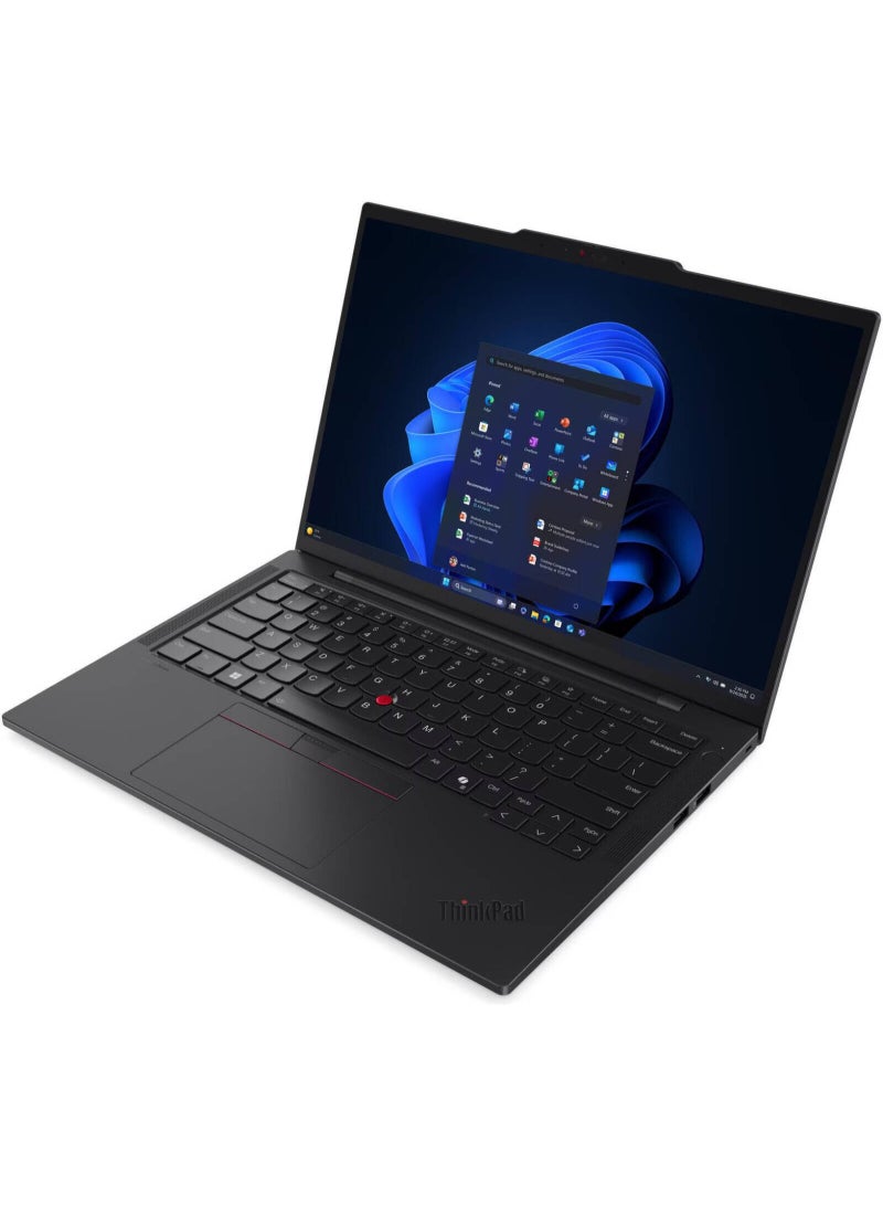 لينوفو لابتوب ThinkPad T14s الجيل السادس، شاشة 14" WUXGA IPS 60Hz، معالج Intel Core Ultra 5 225U، 16GB RAM، 512GB SSD، رسومات Intel، لوحة مفاتيح إنجليزية، Windows 11 Pro، لون أسود إكليبس - Image 3