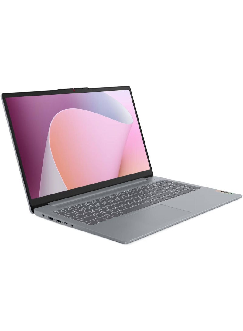 Lenovo IdeaPad Slim 3 15AMN8 Laptop, 15.6" FHD IPS Touch Display, AMD Ryzen 5 7520U, 8GB RAM, 512GB SSD, AMD Radeon 610M GPU, Backlit ENG (US) K/B, Win11 Home, Arctic Grey English Arctic Grey - Image 1