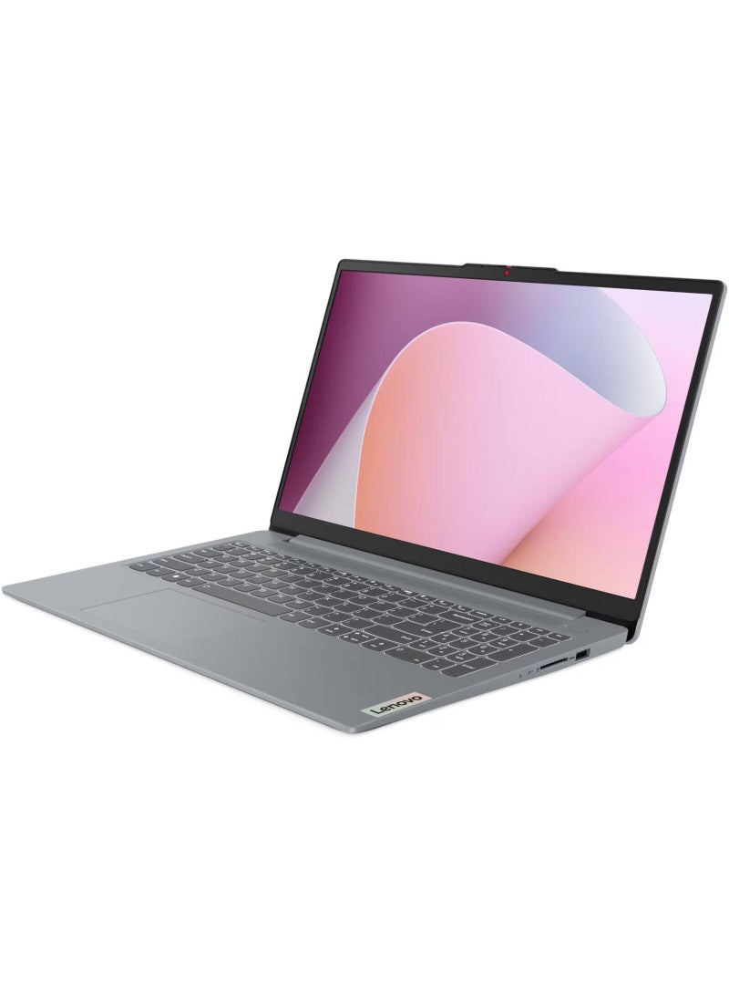 Lenovo IdeaPad Slim 3 15AMN8 Laptop, 15.6" FHD IPS Touch Display, AMD Ryzen 5 7520U, 8GB RAM, 512GB SSD, AMD Radeon 610M GPU, Backlit ENG (US) K/B, Win11 Home, Arctic Grey English Arctic Grey - Image 2