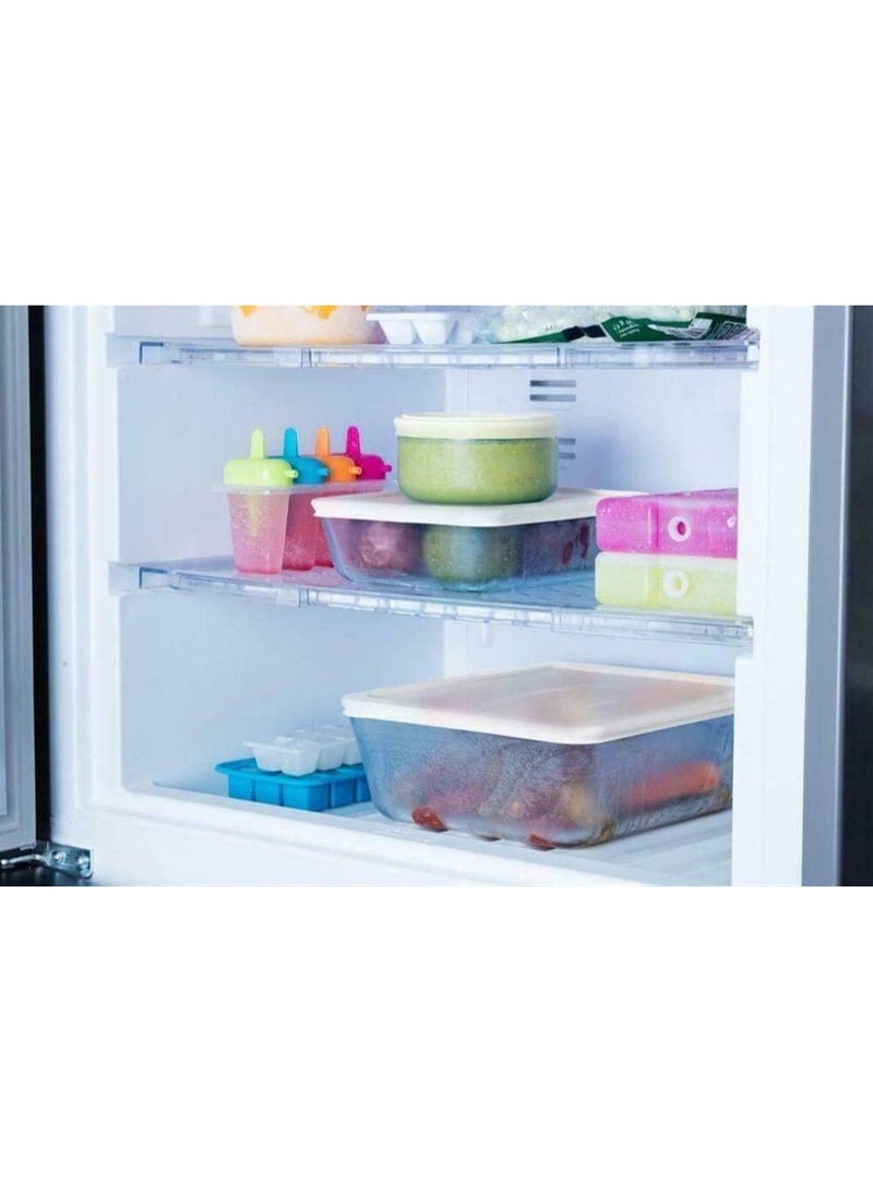 Pyrex Cook & Freeze Square Glass Dish with Plastic Lid 0.8L (Pack of 2), Oven, Microwave, Freezer & Dishwasher Safe Food Storage Container Clear 0.8Liters - Image 2