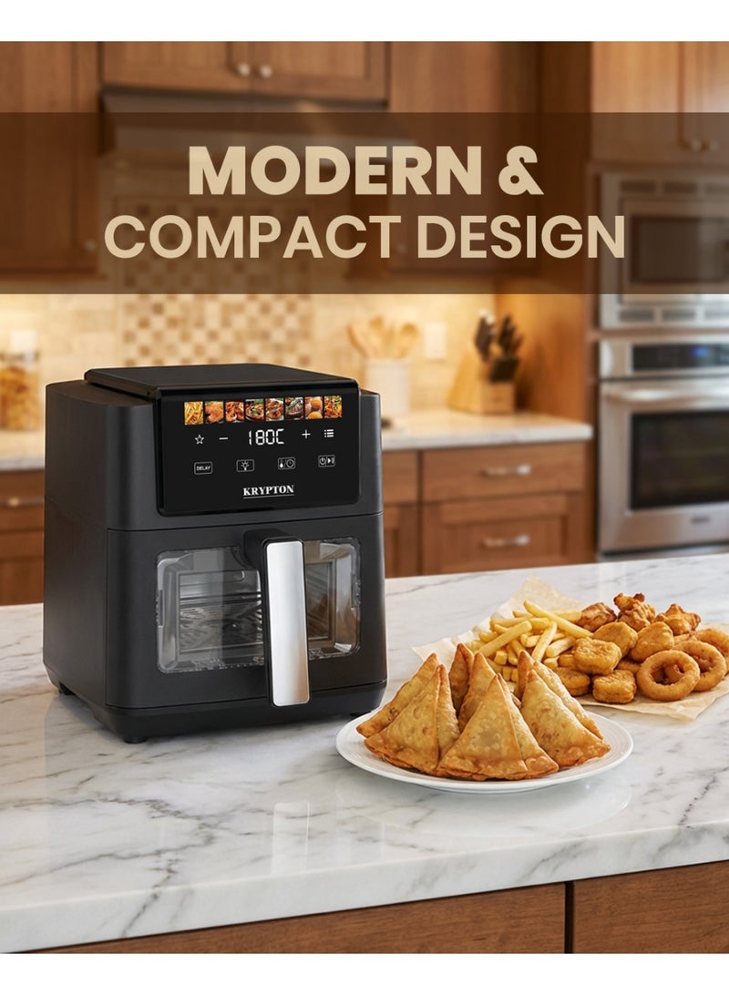 Krypton Digital Air Fryer with  Vortex Technology | Display With Touch Screen |8 Preset Cooking Modes| 60-Min Timer | Double Heating Air Fryer -5L , 1800W | KNAF6706 5 L 1800 W KNAF6706 black - Image 4