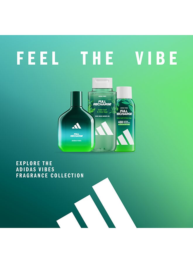 اديداس Vibes Full Recharge All-Over Deo Body Spray 150ml - Image 4