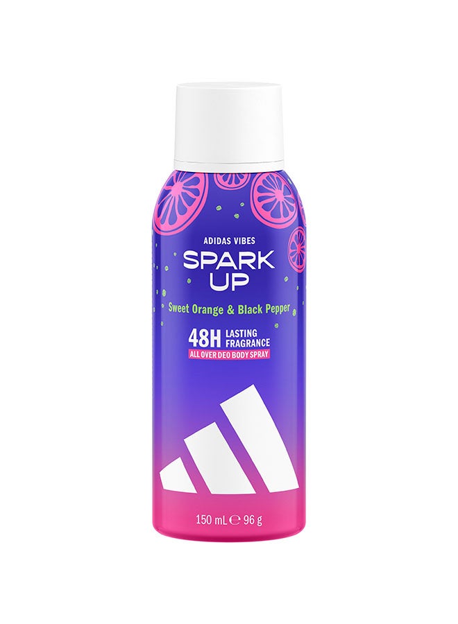 Adidas Vibes Spark Up All-Over Deo Body Spray 150ml - Image 1
