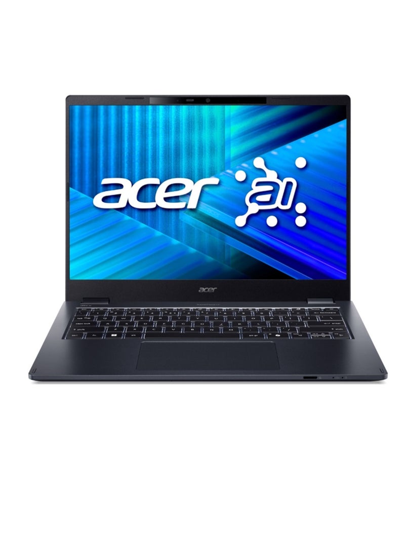Acer TravelMate P4 14 Business Laptop Intel Core Ultra 5 225U vPro Processor 16GB DDR5 RAM 512GB SSD 14-inch Display WiFi Microphone Webcam Window 11 Pro English black - Image 1