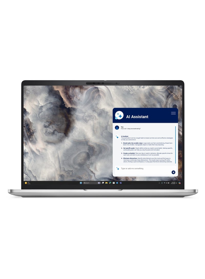 DELL Pro 16 Plus Laptop – Intel Core Ultra 7 265u vPro, 16GB DDR5, 512GB SSD, 16” FHD+ Display English Silver - Image 1