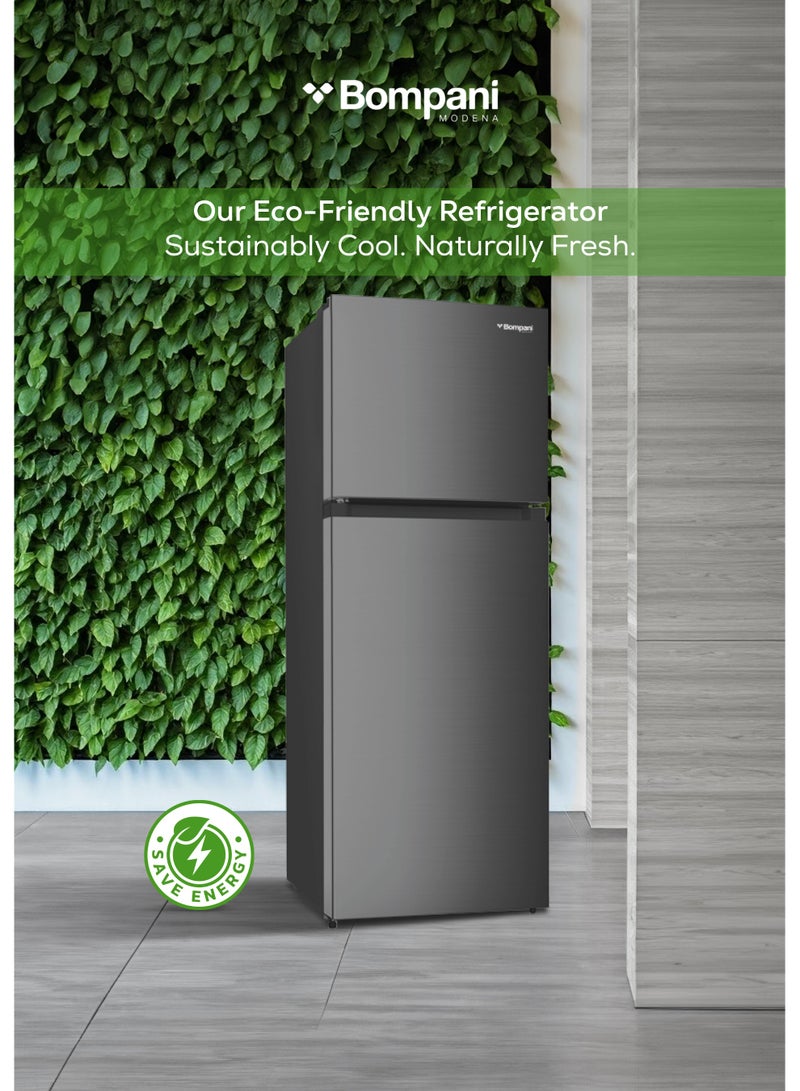 Bompani Double Door No-Frost Refrigerator 265L Gross / 188L Net Capacity, Electronic Temp Control, Multi Air Flow - (1 Year Warranty) BR265SS grey - Image 5