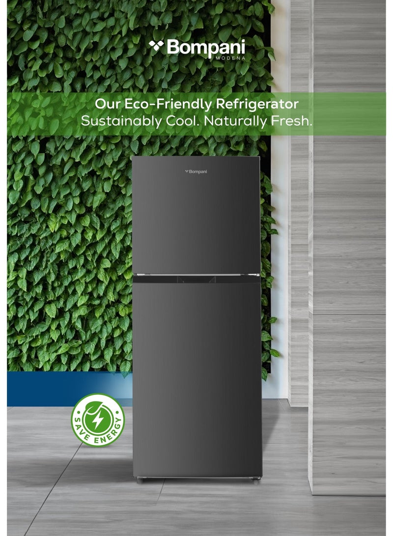 Bompani Double Door No-Frost Refrigerator 410L Gross / 283L Net – Multi Airflow, Electronic Control, Reversible Door, Dark Inox – (1 Year Warranty) 300 W BR410 grey - Image 5