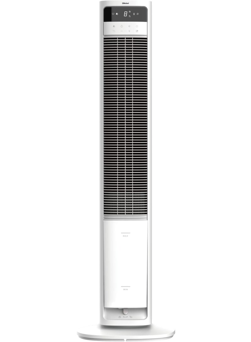 Tower Fan Air Cooler 4L Water Tank, 8 Speed Levels, 3 Wind Modes, LED Display, Auto Swing, Cooling Pad, 36W Portable Air Cooler – NAC300TR (1 Year Warranty) 4 L 36 W NAC300TR white