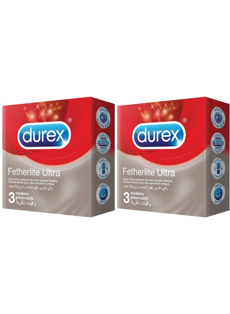 دوريكس Pack Of 2 durex Fetherlite Ultra 3 pc - Image 1