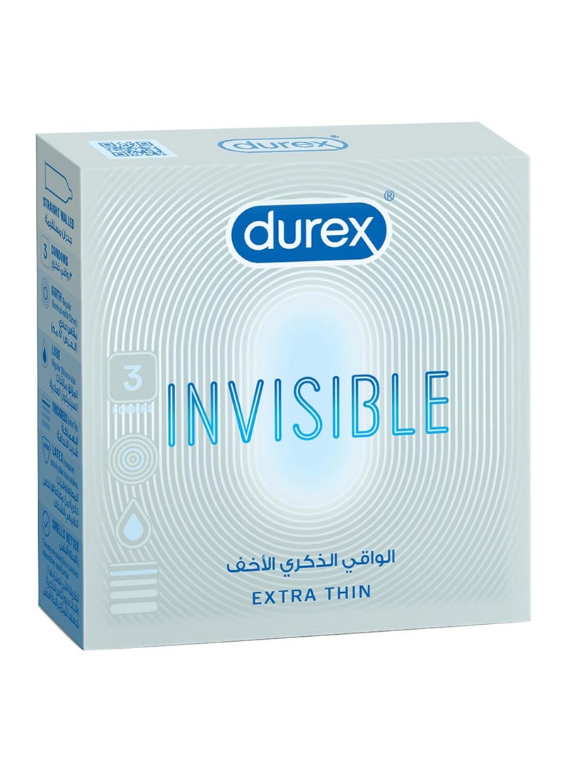 دوريكس Invisible Thin Featherlight Ultra and Bigger Me Latex Lubricant Condoms 3 pieces per pack - Image 4