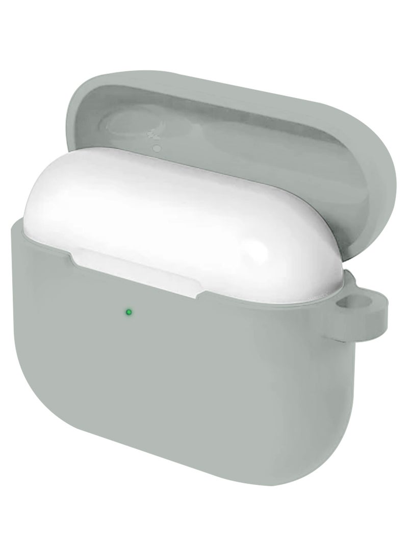 MARGOUN Compatible With AirPods Pro 3 (3rd Generation) 2025 Case Cover Silicone Protective with Keychain – Shock-Resistant And Anti-Scratch- Grey grey - Image 5