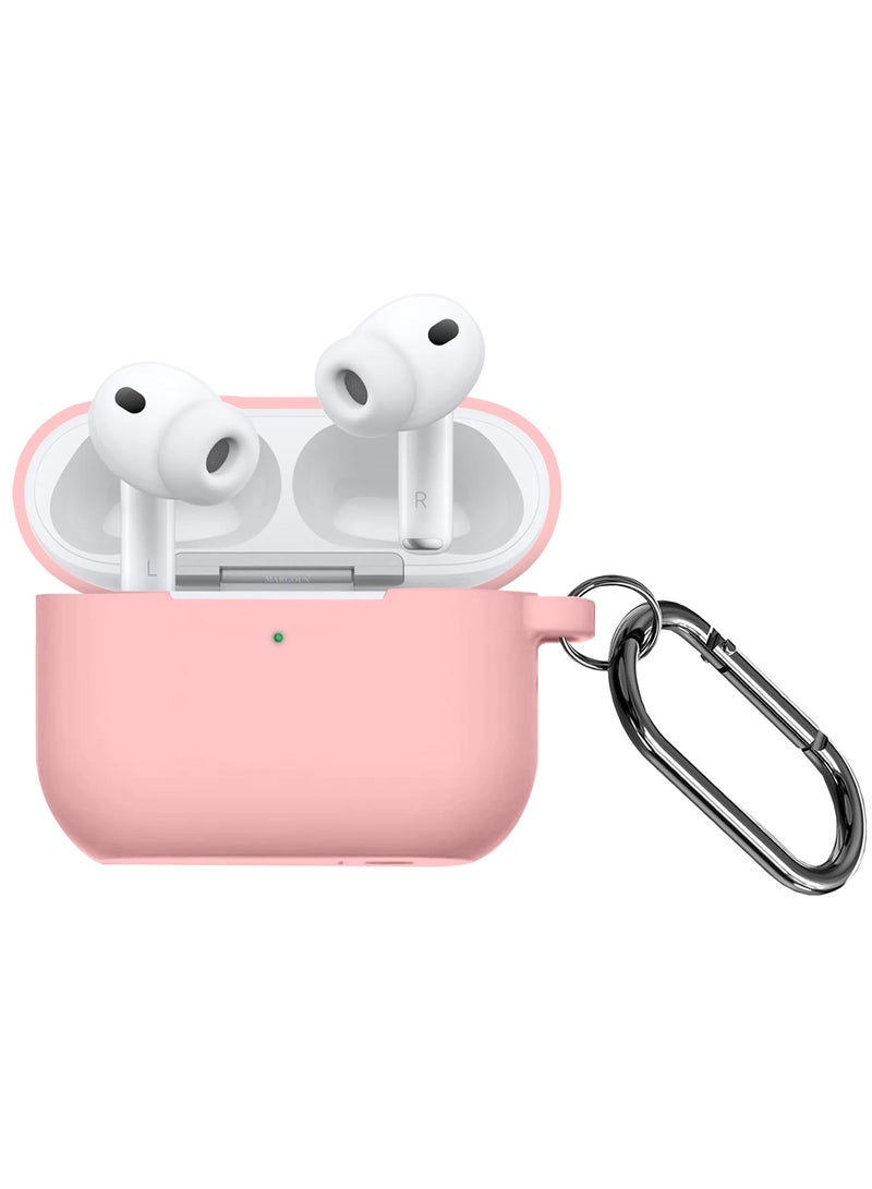 MARGOUN Compatible With AirPods Pro 3 (3rd Generation) 2025 Case Cover Silicone Protective with Keychain – Shock-Resistant And Anti-Scratch- Pink pink - Image 4