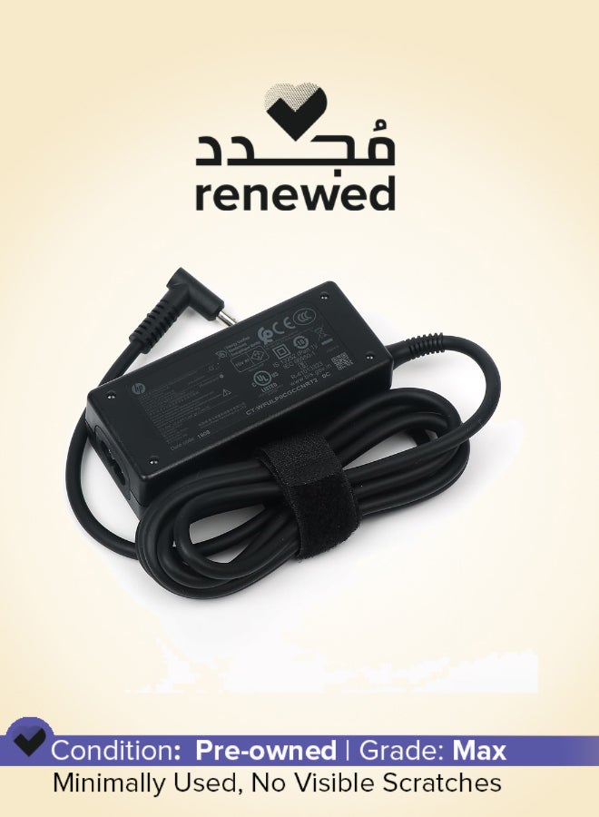 HP Renewed - Laptop Charger 45W AC Power Adapter with 4.5mm Blue Tip - 19.5V 2.31A black - Image 1